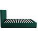 Ліжко двоспальне оксамитове MEBEL ELITE CROS Velvet 160x200 см Зелений