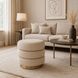 Пуф MEBEL ELITE AURA Velvet Крем