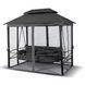 Садова гойдалка з москітною сіткою Mebel Elit CARMEN 237x150x256 см Сірий