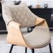 Стілець оксамитовий MEBEL ELITE DAKOTA Velvet, Дуб золотий / Беж