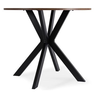 Стіл MEBEL ELITE LAUREN 90X90 дуб рустик / чорний фотографія