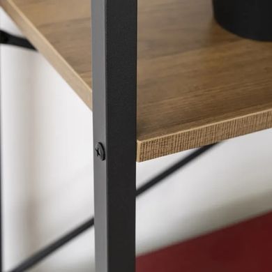 Стеллаж MEBEL ELITE ERVA орех / черный фотография