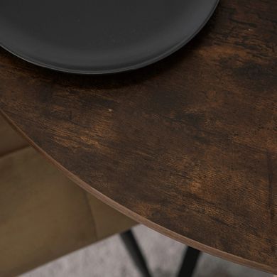 Стіл MEBEL ELITE LAUREN 90X90 дуб рустик / чорний фотографія