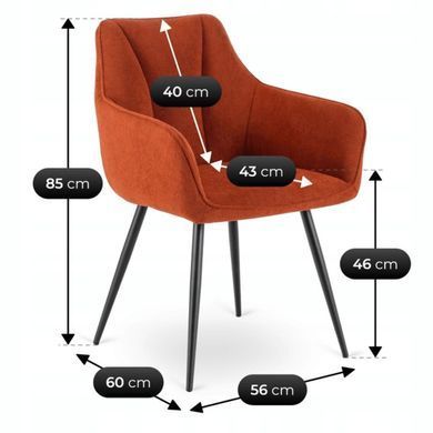 Стул MEBEL ELITE NAWARA Рыжий Букле фотография