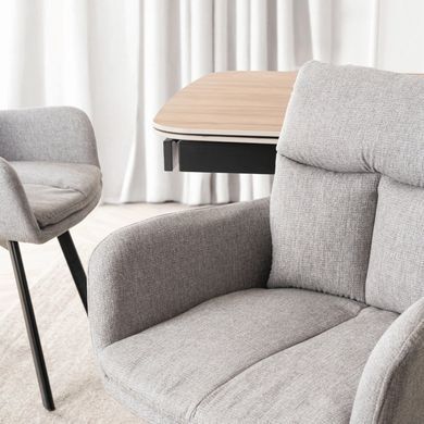 Стілець поворотний MEBEL ELITE CORTADO Velvet Сірий фотографія