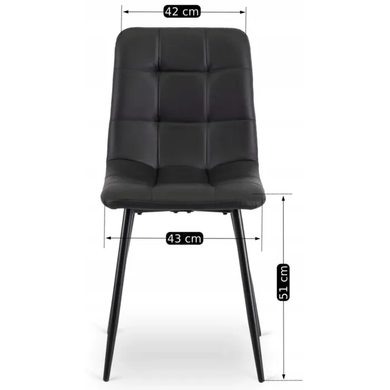 Комплект стіл розкладний MEBEL ELITE HARRY 102(142)х102 см Дуб Артизан/ Чорний +6 стільці DALVIN чорна екошкіра фотографія