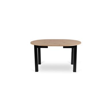 Комплект стіл розкладний MEBEL ELITE HARRY 102(142)х102 см Дуб Артизан/ Чорний +4 стільці PERU Беж фотографія