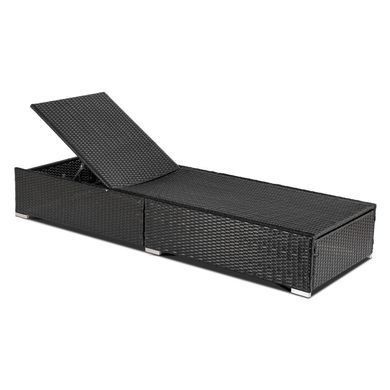 Шезлонг LARGO MEBEL ELITE чорний/коричневий