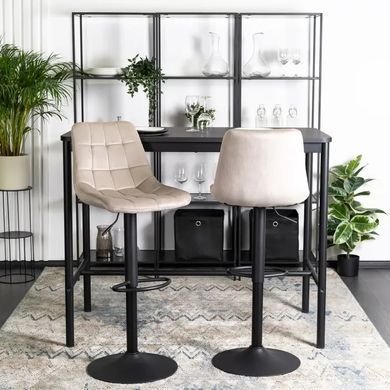 Барный стул бархатный MEBEL ELITE ARCOS 2 Velvet бежевый фотография