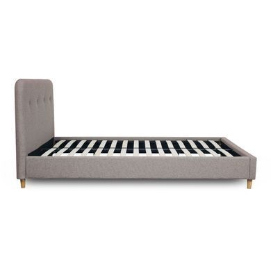Ліжко оксамитове MEBEL ELITE DENNIS 120x200см Сірий фотографія