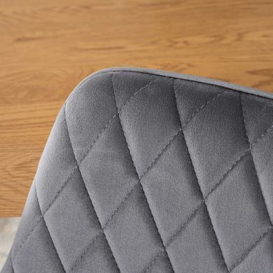 Стул бархатный MEBEL ELITE BRESSO Velvet Серый фотография
