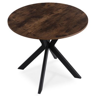 Стіл MEBEL ELITE LAUREN 90X90 дуб рустик / чорний фотографія