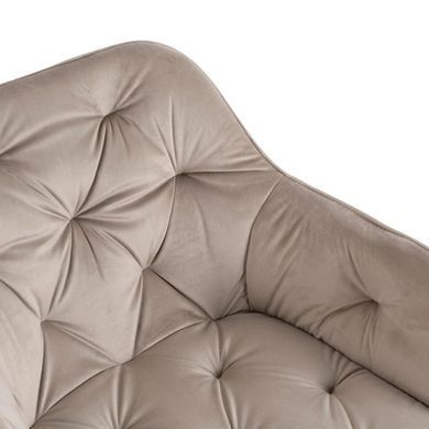 Стілець офісний поворотний оксамитовий MEBEL ELITE KONOR Velvet Беж/золото фотографія
