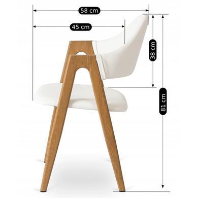 Стілець MEBEL ELITE WILLY екошкіра Білий фотографія