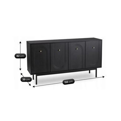 Комод MEBEL ELITEM MARLEN 155 Чорний фотографія