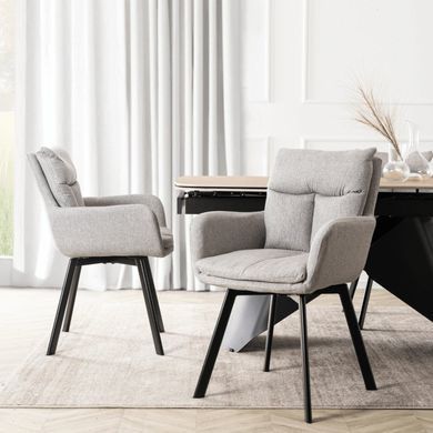 Стілець поворотний MEBEL ELITE CORTADO Velvet Сірий фотографія