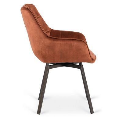 Стілець поворотний оксамитовий MEBEL ELITE LUNA Velvet Рудий фотографія