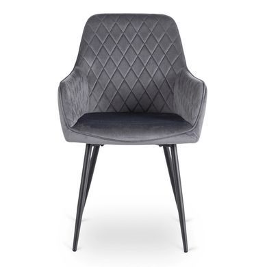 Стул бархатный MEBEL ELITE BRESSO Velvet Серый фотография