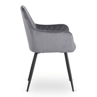 Стул бархатный MEBEL ELITE BRESSO Velvet Серый фотография