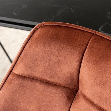 Стілець поворотний оксамитовий MEBEL ELITE LUNA Velvet Рудий фотографія