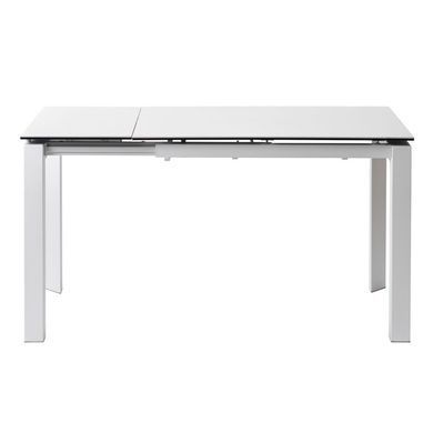 Стіл Обідній BRIGHT PURE WHITE Concepto 102/142x70 Кераміка Білий фотографія
