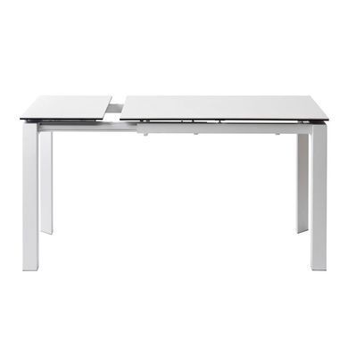 Стіл Обідній BRIGHT PURE WHITE Concepto 102/142x70 Кераміка Білий фотографія