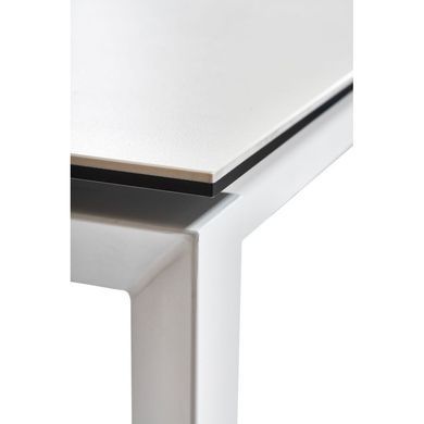Стіл Обідній BRIGHT PURE WHITE Concepto 102/142x70 Кераміка Білий фотографія