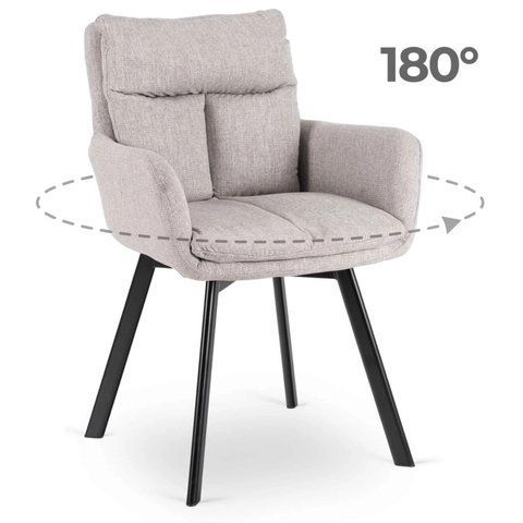 Стул поворотный MEBEL ELITE CORTADO Velvet Серый фотография