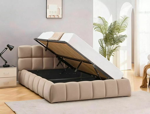 Ліжко PARMA VELVET Signal 160x200 Темний Беж фотографія