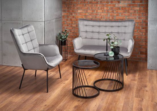 Софа CASTEL XL Velvet Halmar Серый фотография