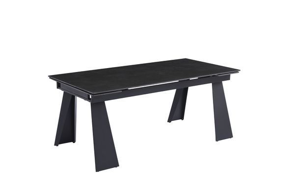 Стіл розкладний ARNOLD CERAMIC Intarsio 160(220)*90 Wic dark grey Мат Чорний фотографія