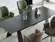 Стіл розкладний ARNOLD CERAMIC Intarsio 160(220)*90 Wic dark grey Мат Чорний