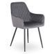 Стілець оксамитовий MEBEL ELITE BRESSO Velvet Сірий фотографія