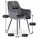 Стул бархатный MEBEL ELITE BRESSO Velvet Серый