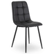 Комплект стіл розкладний MEBEL ELITE HARRY 102(142)х102 см Дуб Артизан/ Чорний +6 стільці DALVIN чорна екошкіра