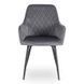 Стул бархатный MEBEL ELITE BRESSO Velvet Серый