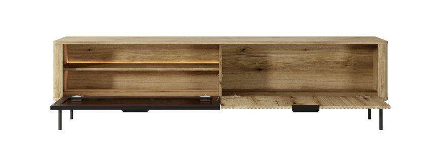 Тумба под телевизор с подсветкой Perfect Home Уилсон / Wilson 2-дверная 2D/200 Дуб эвок фотография