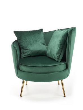 Крісло ALMOND Velvet Halmar Зелений фотографія