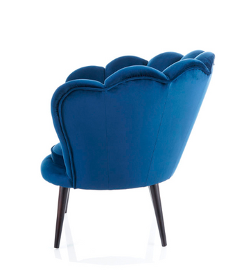 Крісло MAGNOLIA Velvet 1 Venge Signal Синій ** фотографія