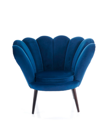Крісло MAGNOLIA Velvet 1 Venge Signal Синій ** фотографія