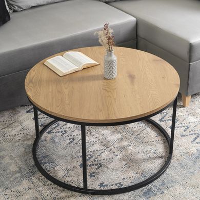Журнальний столик LELLA MAX MEBEL ELITE 80x80 Дуб Золотий фотографія