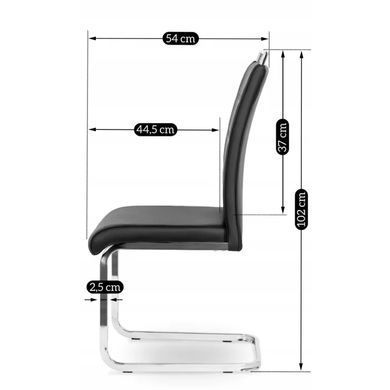 Стул MEBEL ELITE LOCA, экокожа Черный фотография