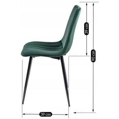 Стул бархатный MEBEL ELITE IBIS Velvet, Зеленый фотография