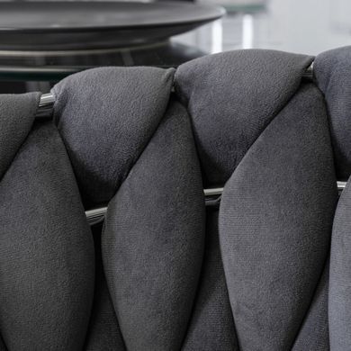 Стілець оксамитовий MEBEL ELITE SORELLA Velvet Сірий / хром фотографія