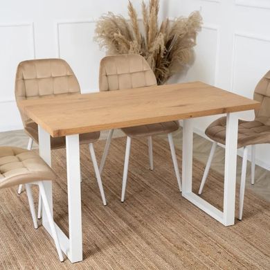 Стіл MEBEL ELITE ALTE 2 120х65 см Золотий дуб / Білий фотографія