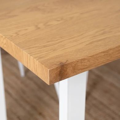 Стіл MEBEL ELITE ALTE 2 120х65 см Золотий дуб / Білий фотографія