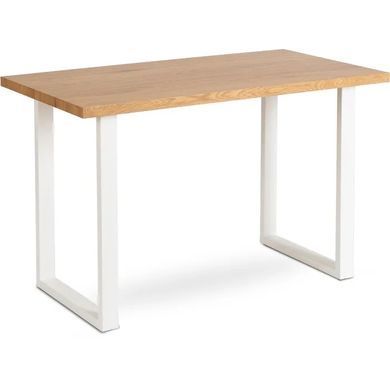 Стіл MEBEL ELITE ALTE 2 120х65 см Золотий дуб / Білий фотографія