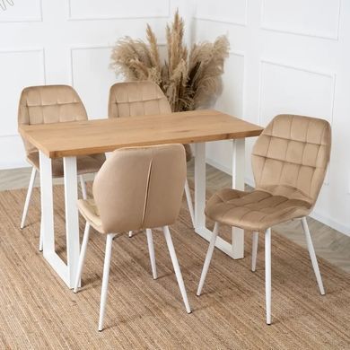 Стіл MEBEL ELITE ALTE 2 120х65 см Золотий дуб / Білий фотографія