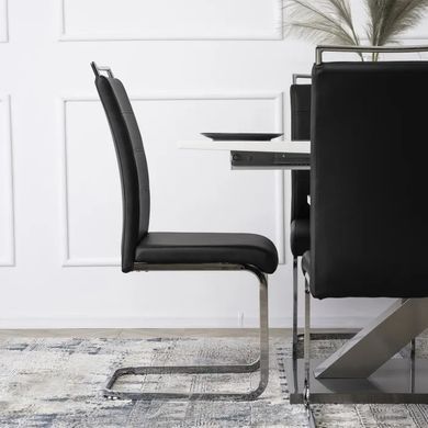 Стул MEBEL ELITE LOCA, экокожа Черный фотография