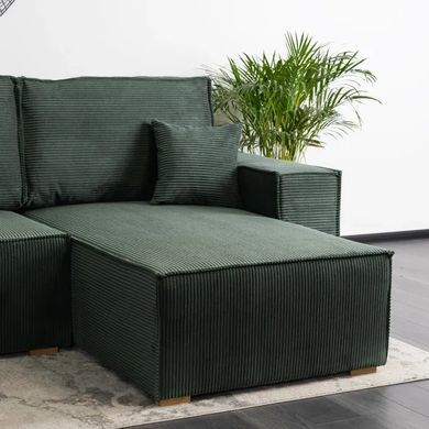 Угловой диван универсальный MEBEL ELITE ALEX 262 см ткань Зеленый фотография